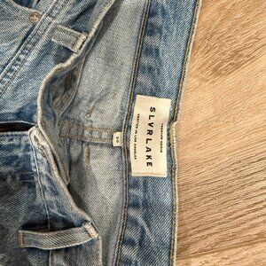 SLVRLAKE Grace Double Yoke High Waist Wide Leg Jeans Born to Run